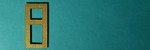 Golden number eight cutout on a teal background, perfect for decorative purposes.